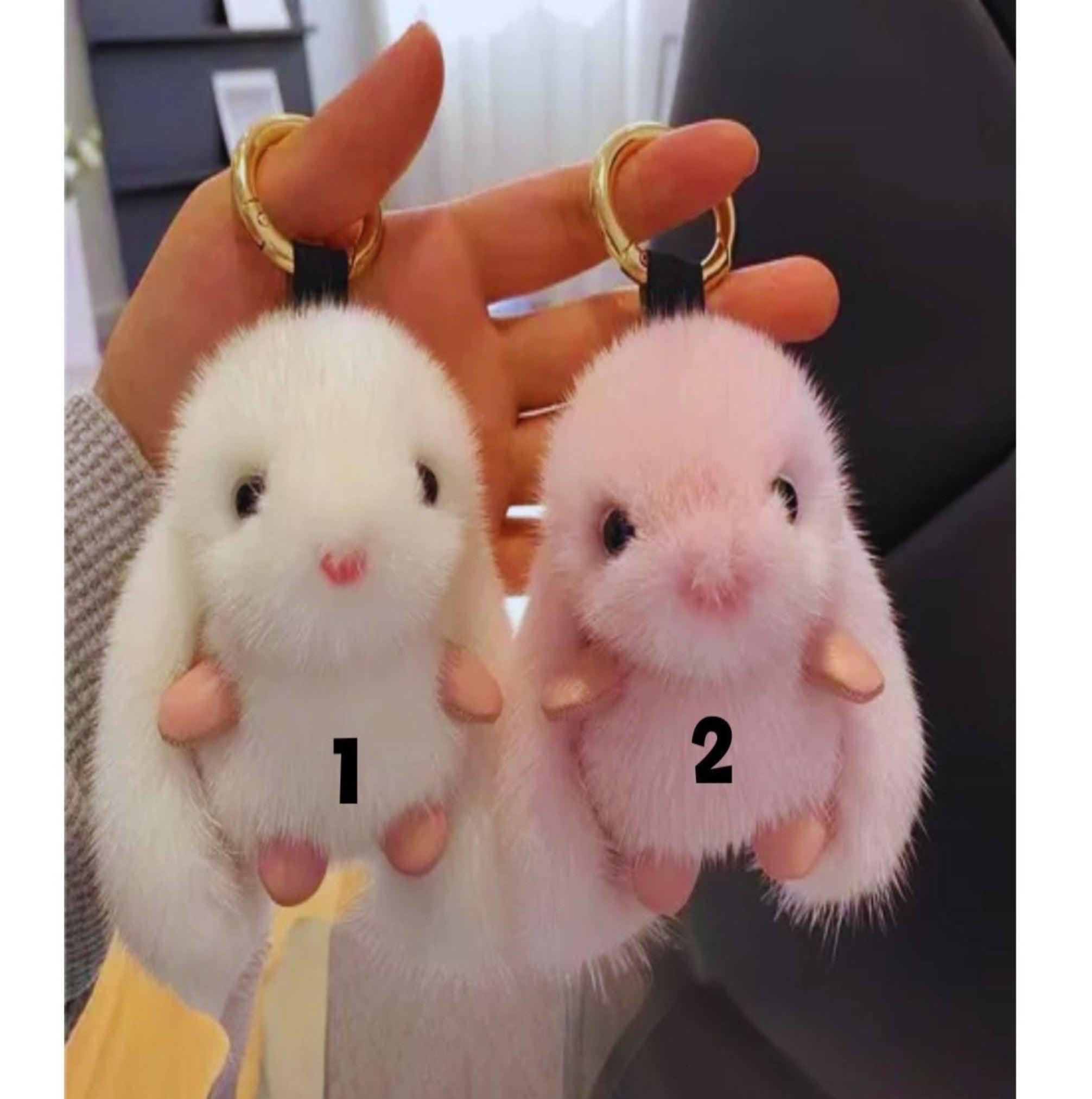 Plush Bunny Keychains