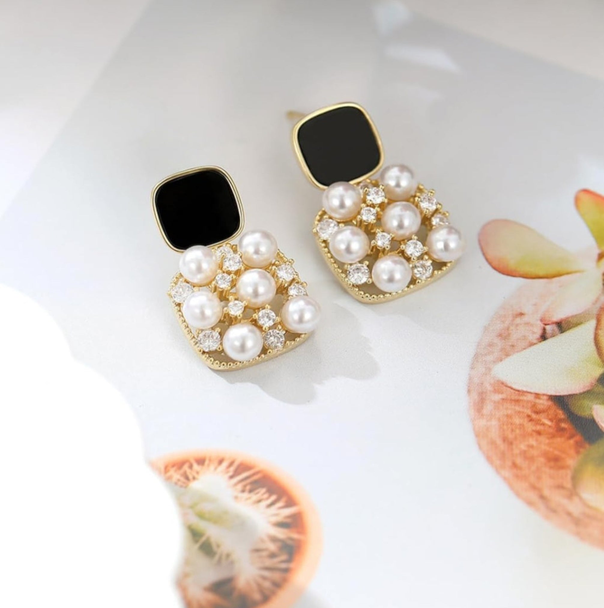 Double Square Earrings