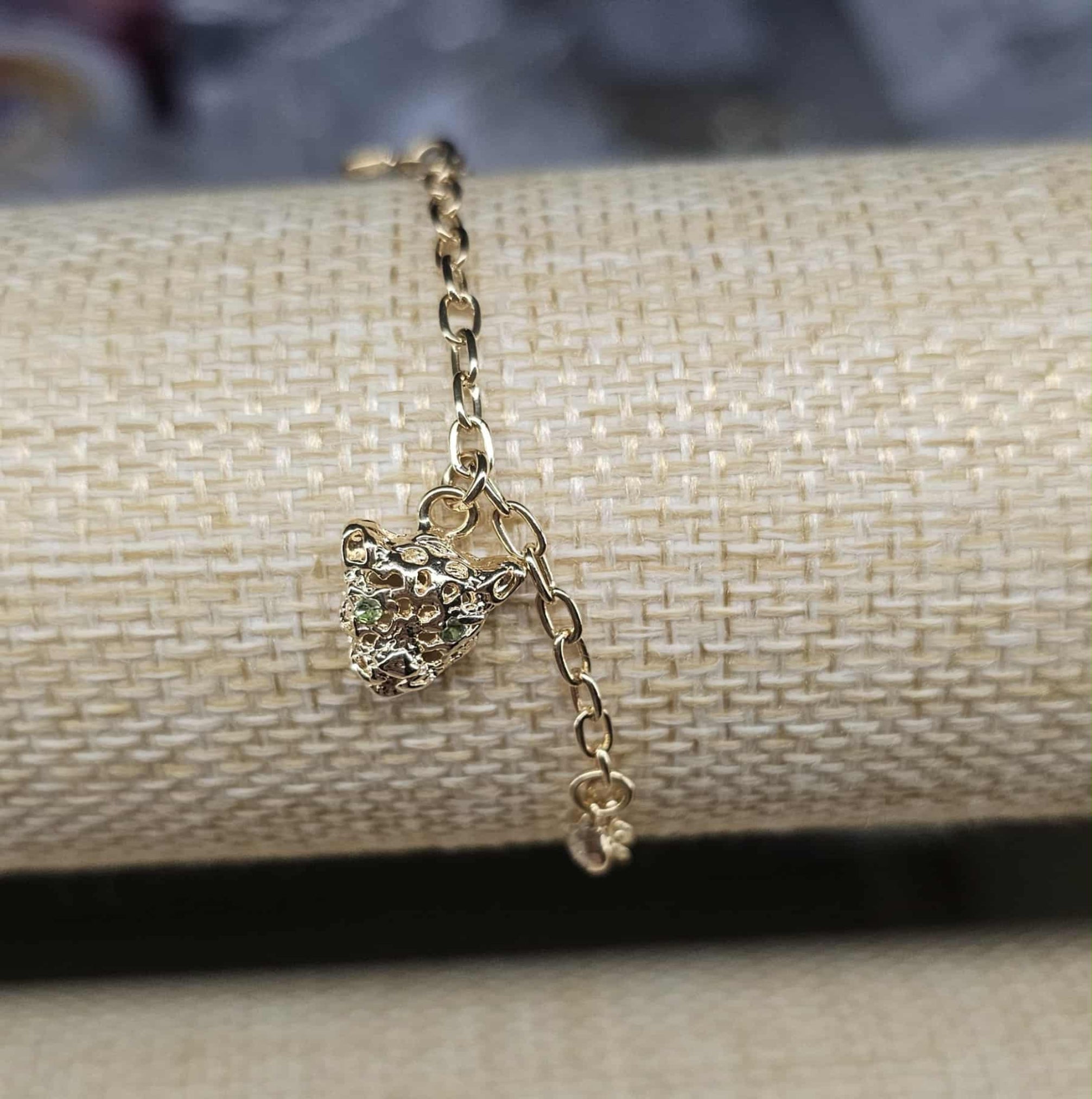 18k Filled Panther Pendant Bracelet