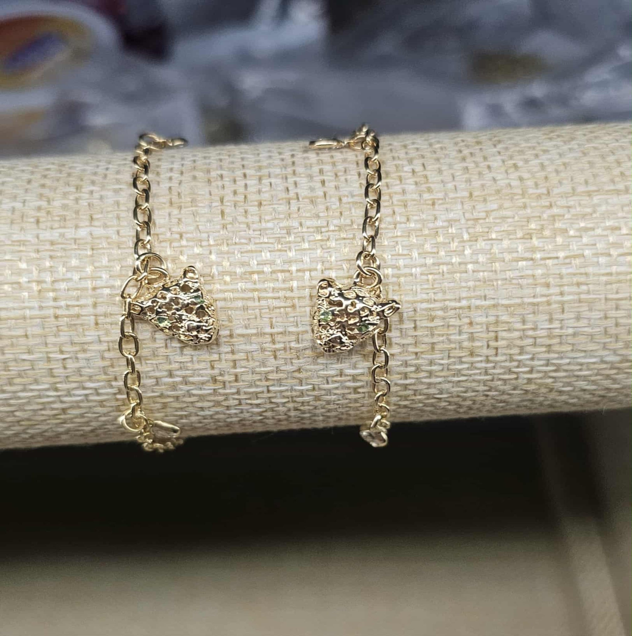 18k Filled Panther Pendant Bracelet