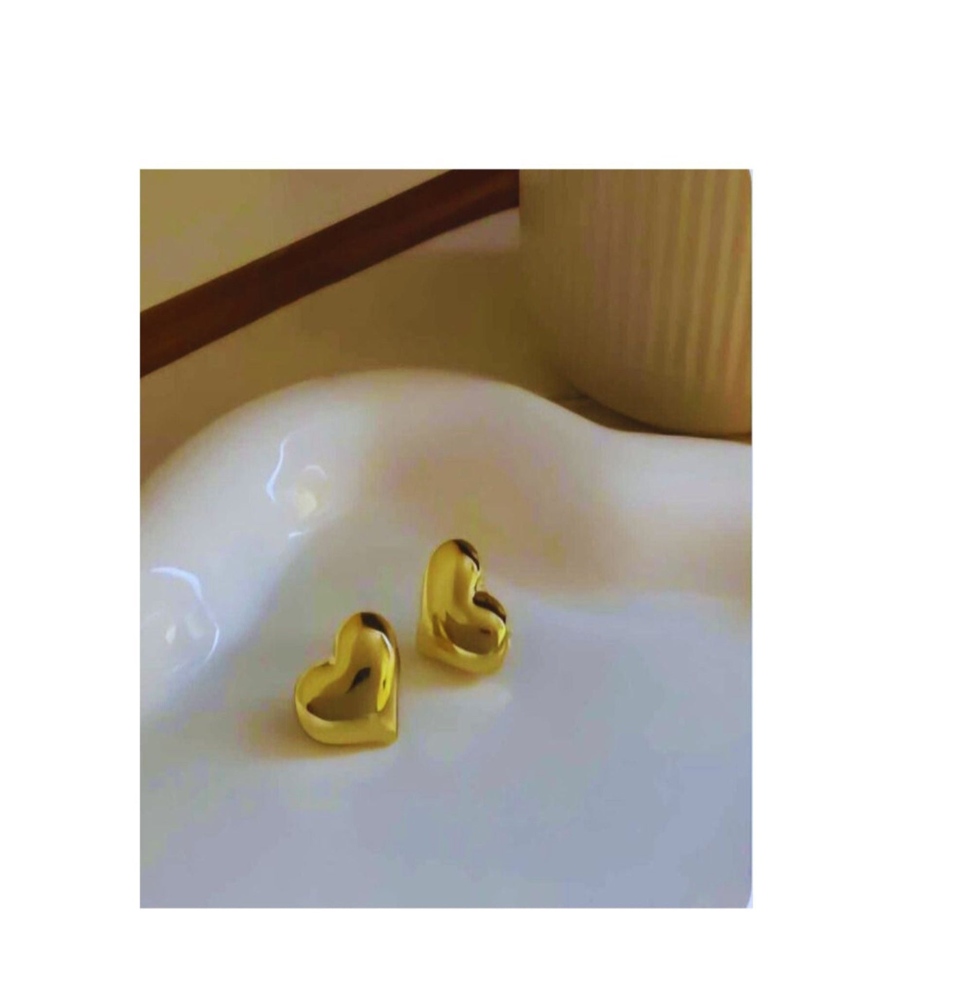 Plated Heart Earrings