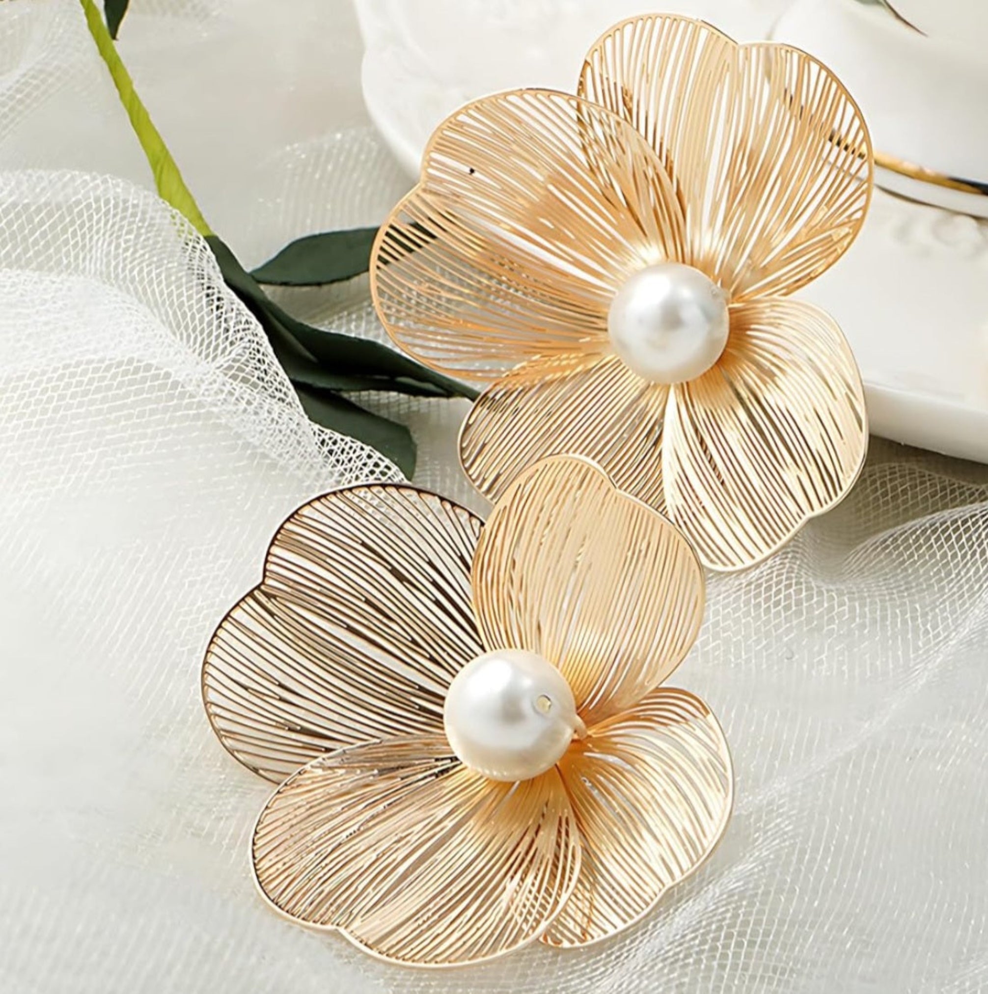 Large Flower Earrings
