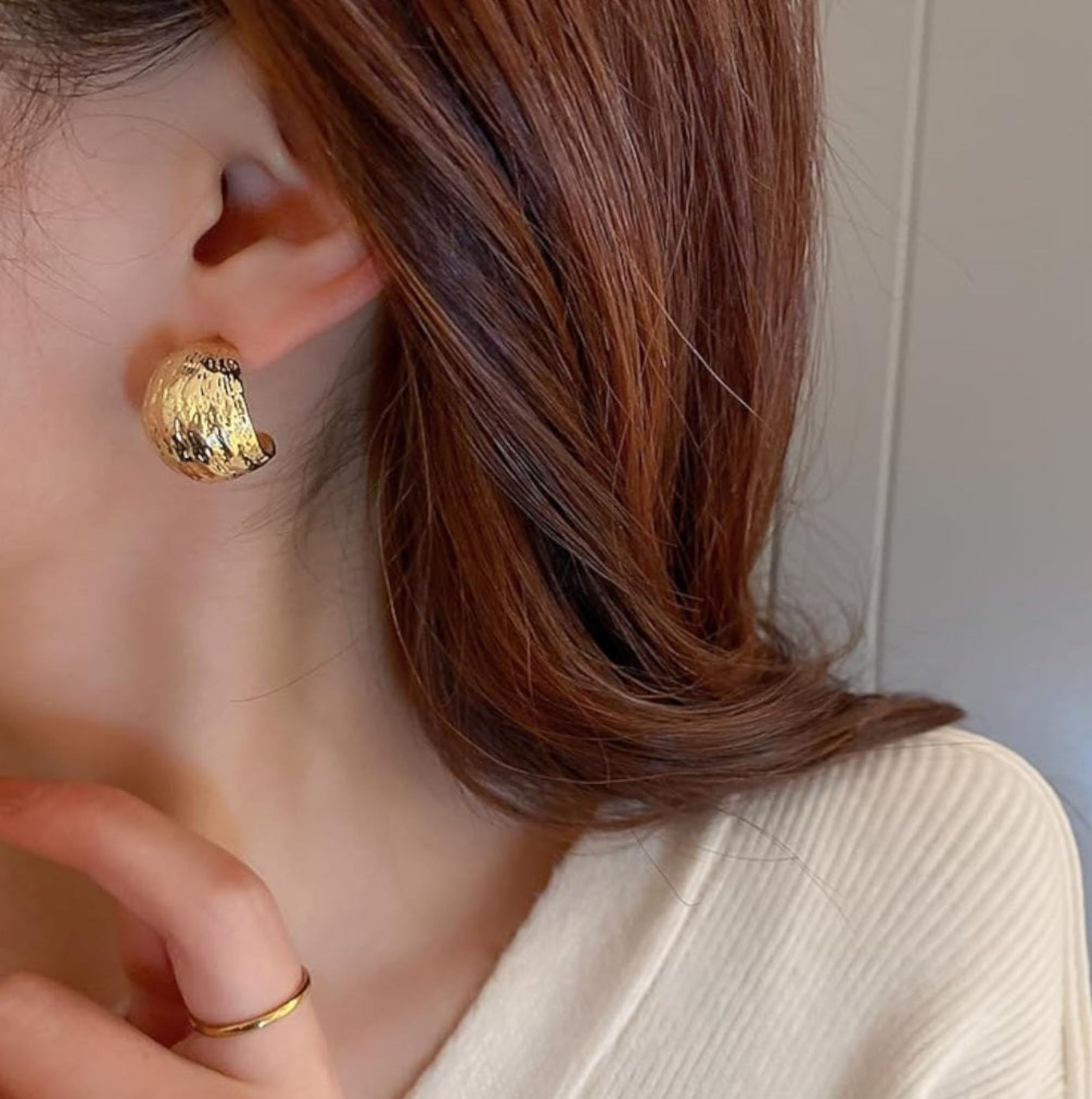 Textured Drop Earrings