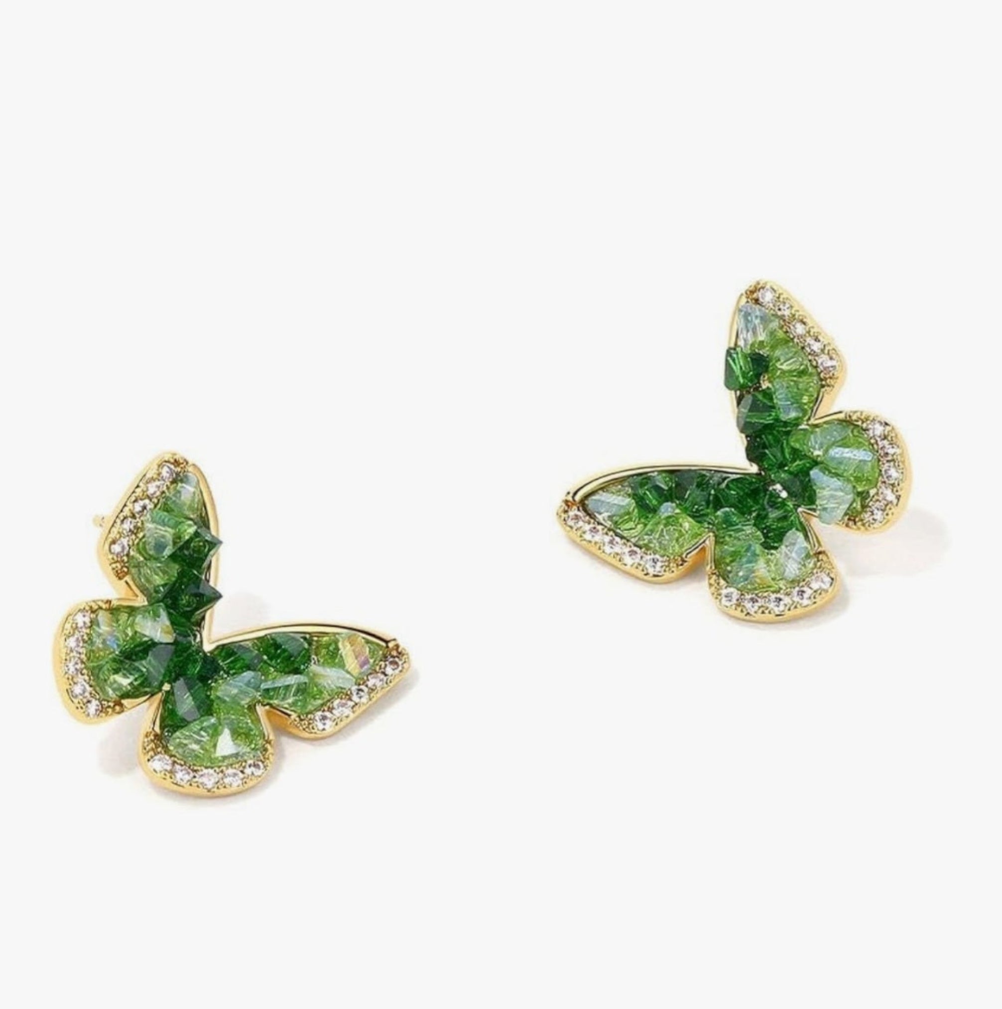 Green Butterfly Earrings