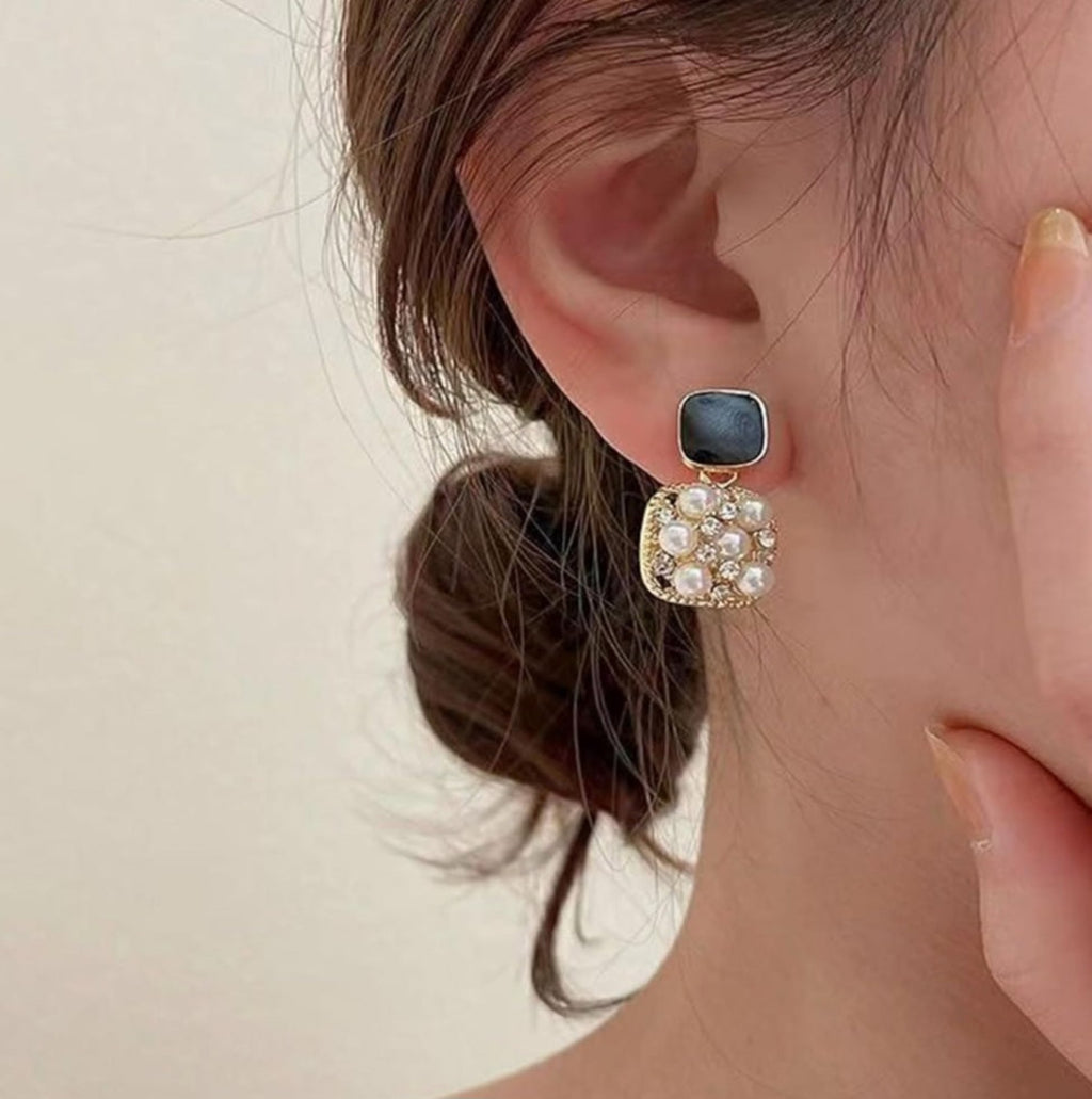 Double Square Earrings