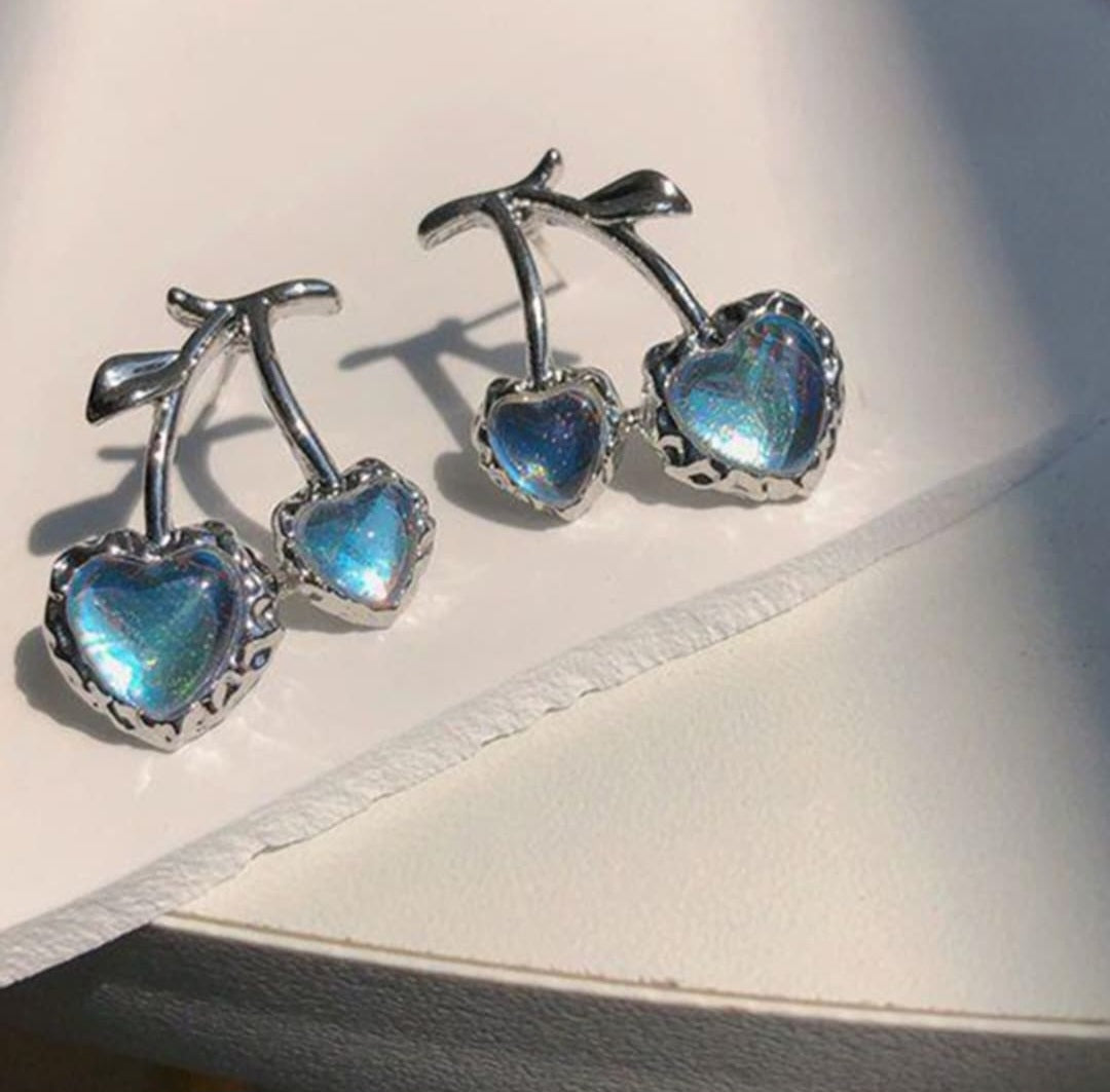 Cherry Heart Earrings