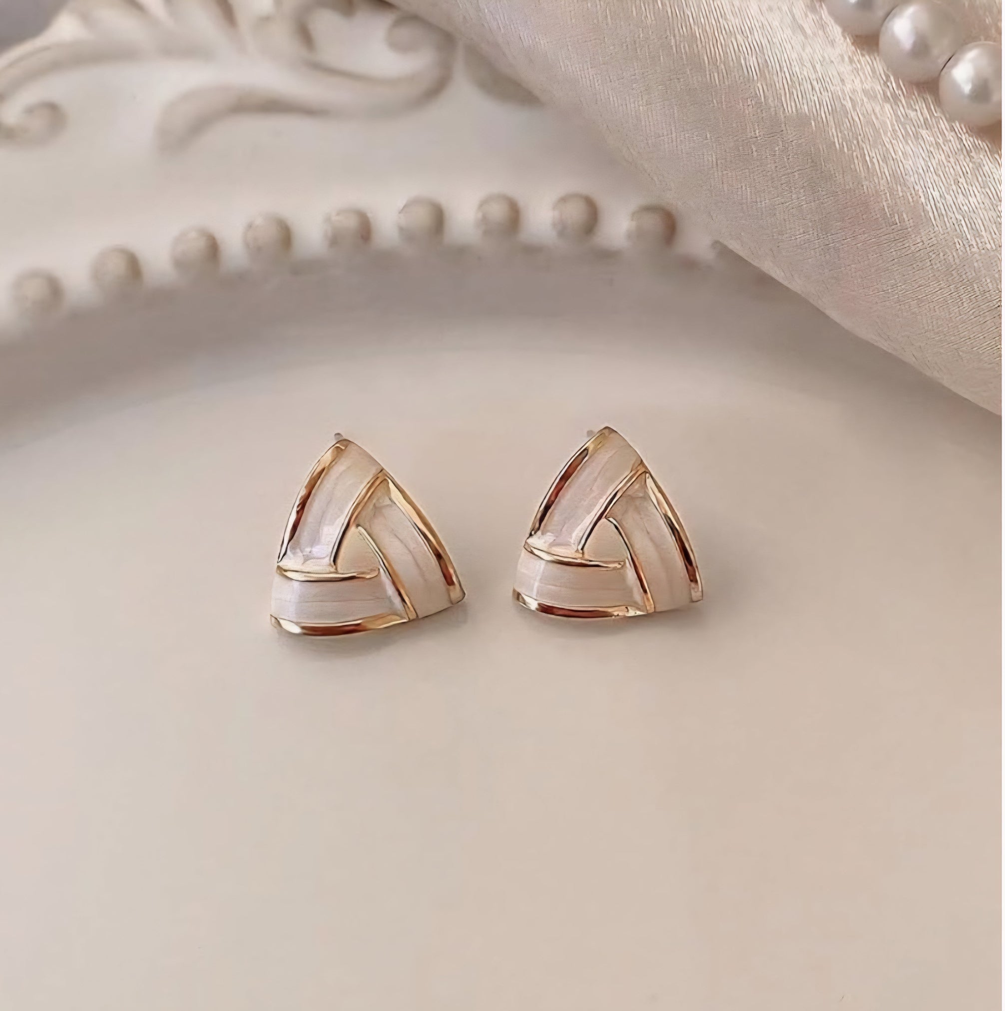 Triangle Braided Earring