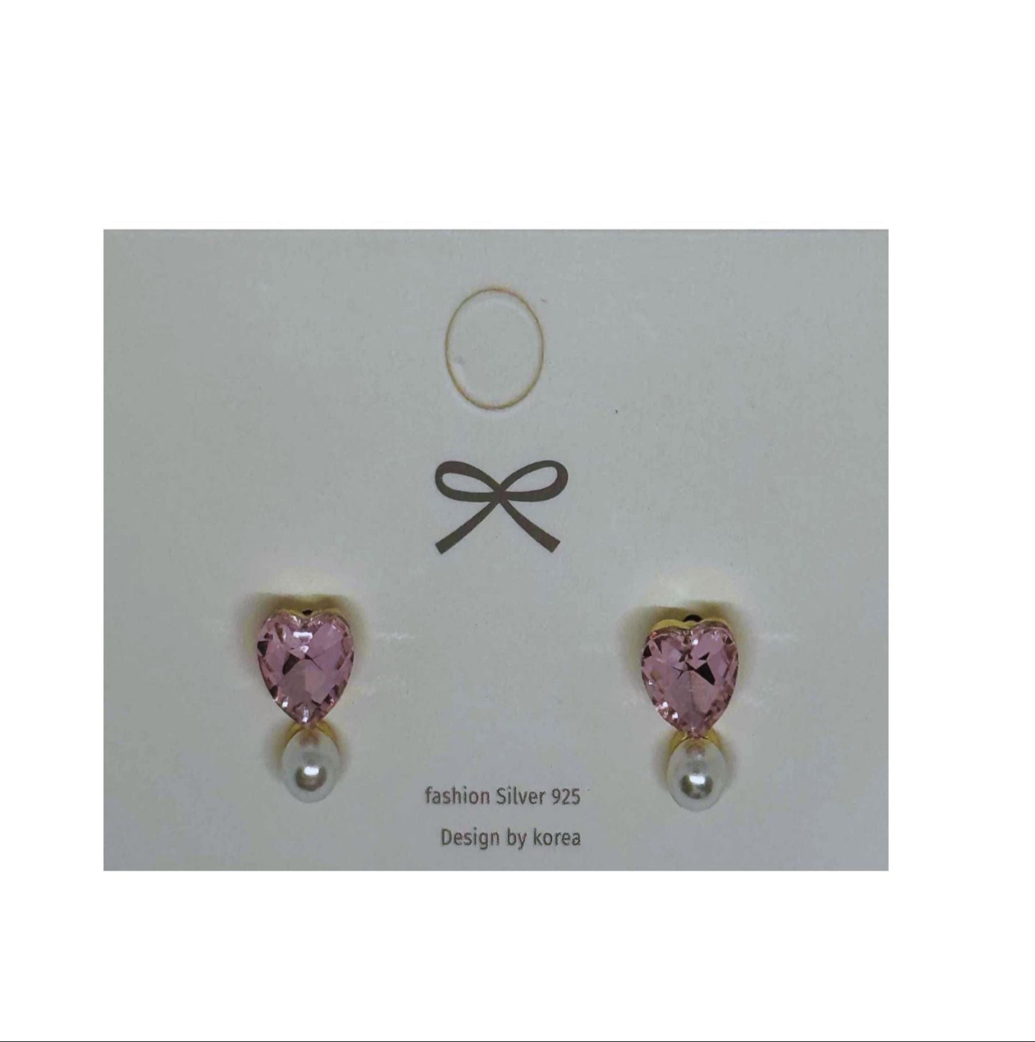 Heart Earrings With Pearl